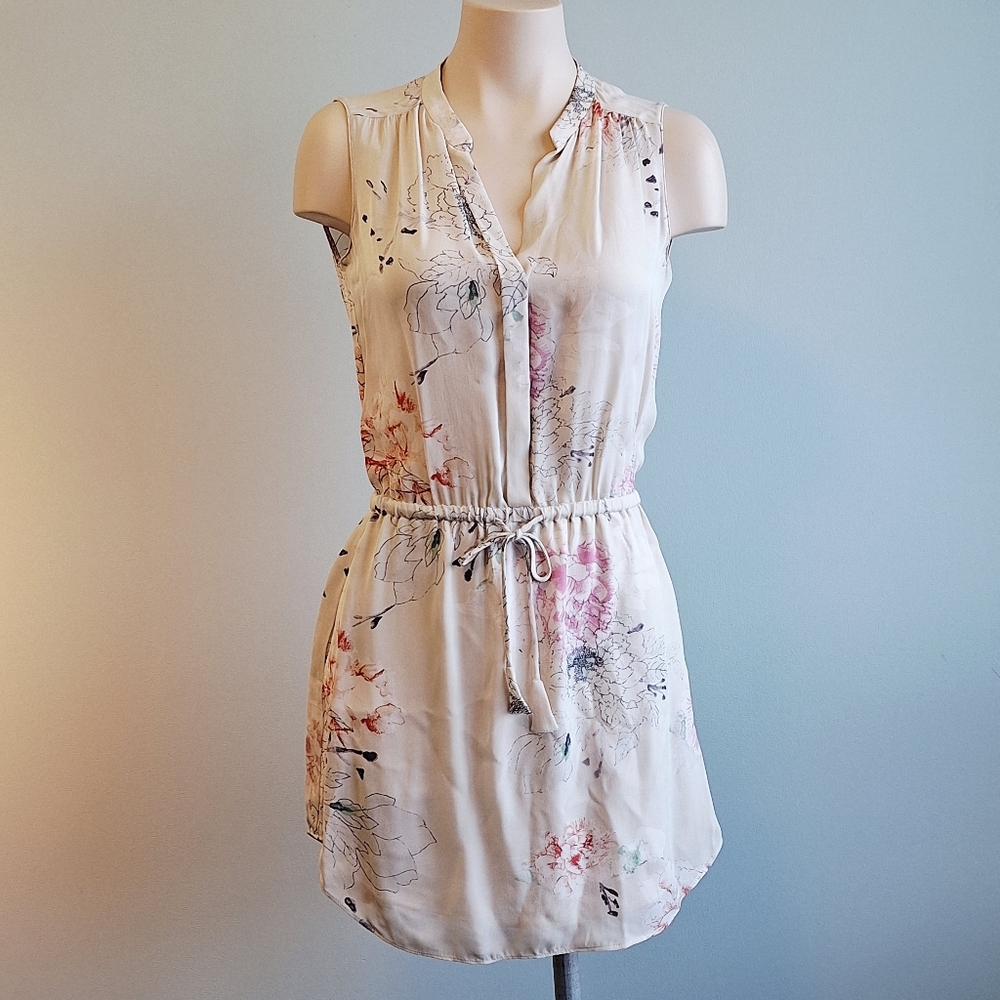 🅱️🅾️G🅾️ Babaton Ivory Floral Sleeveless Dress